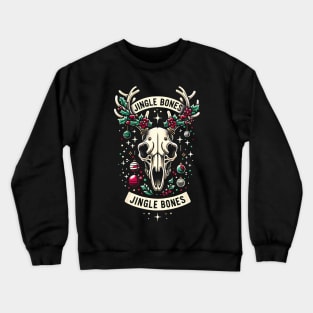 Reindeer skull - spooky Christmas Crewneck Sweatshirt